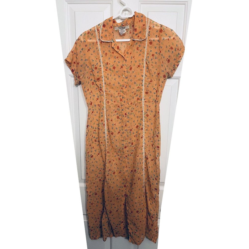 Vintage Free People Women's Floral Dress Sheer Size 7-8 (Kimono or Duster)